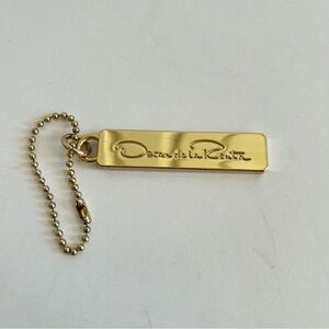 Oscar de la Renta Gold Logo Keychain